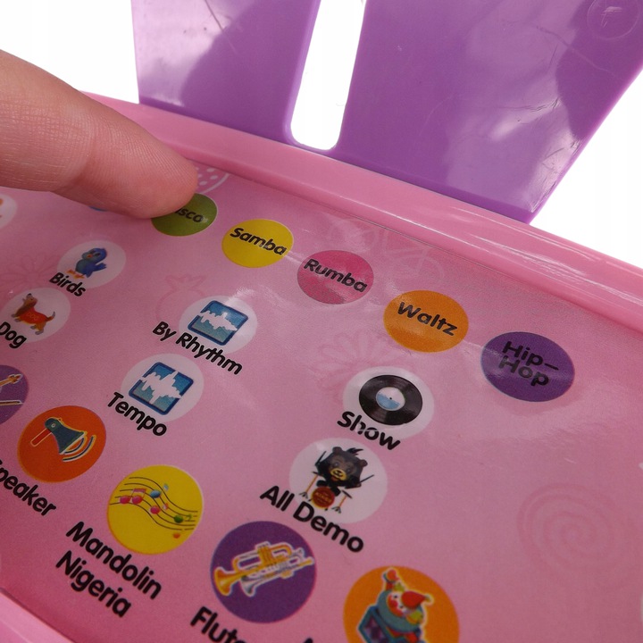 37 kulcsos gyermek állványos szintetizátor mikrofon érintőpanel MP3 pink