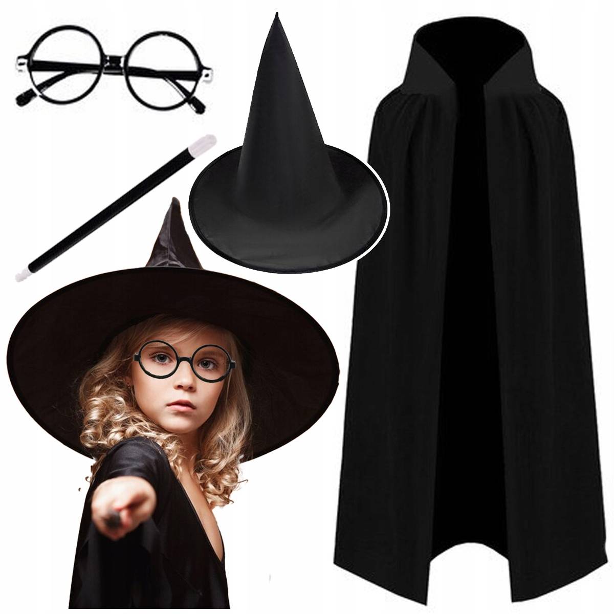 4 részes bűvész/varázsló jelmez